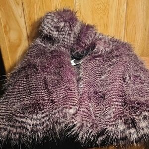 Faux Fur Gray and Black Vest